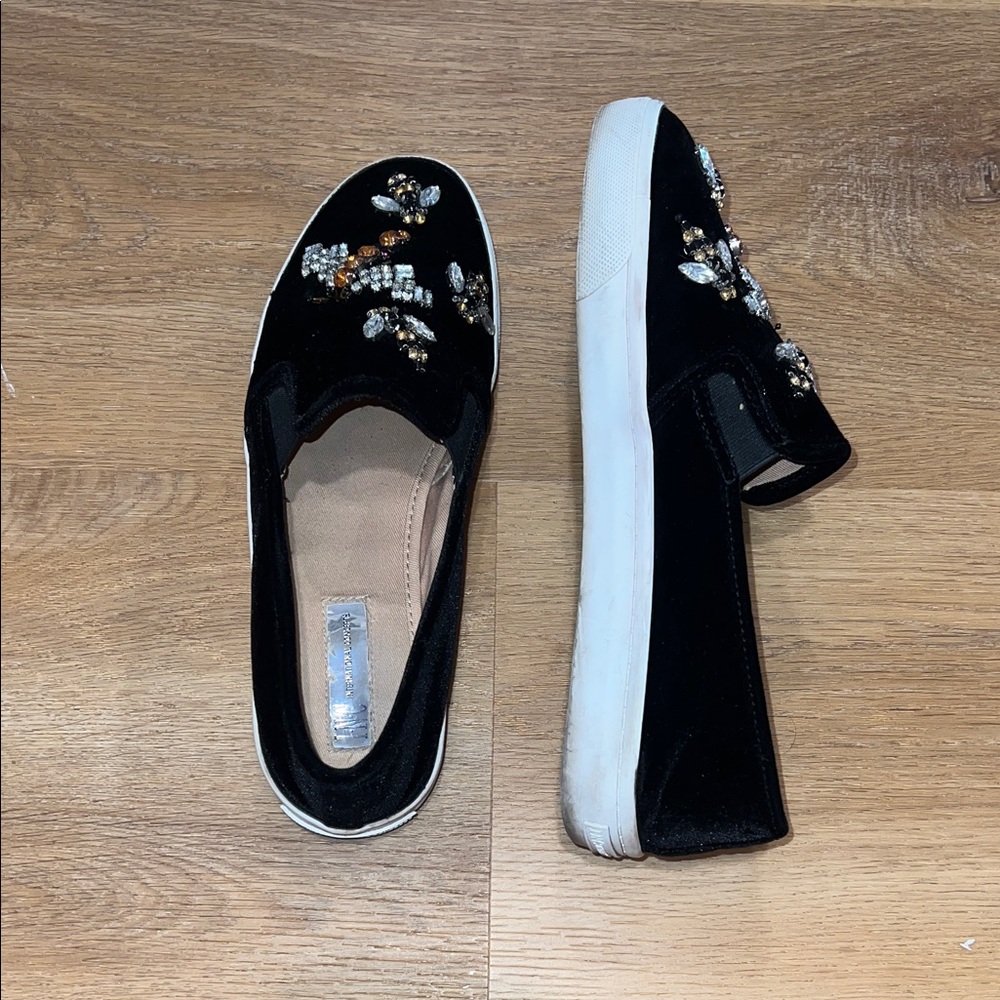 INC International Concepts Black Embellished Sneakers